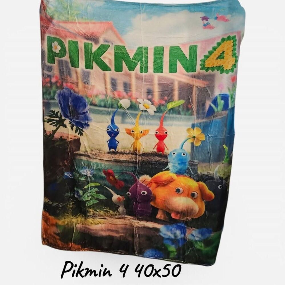 🌱 Pikmin 4 Fleece Blanket (40x50) - New without packaging